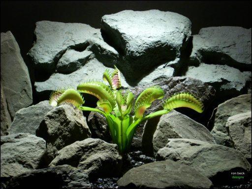 plastic reptile terrarium plant venus flytrap from ron beck designs, prp210