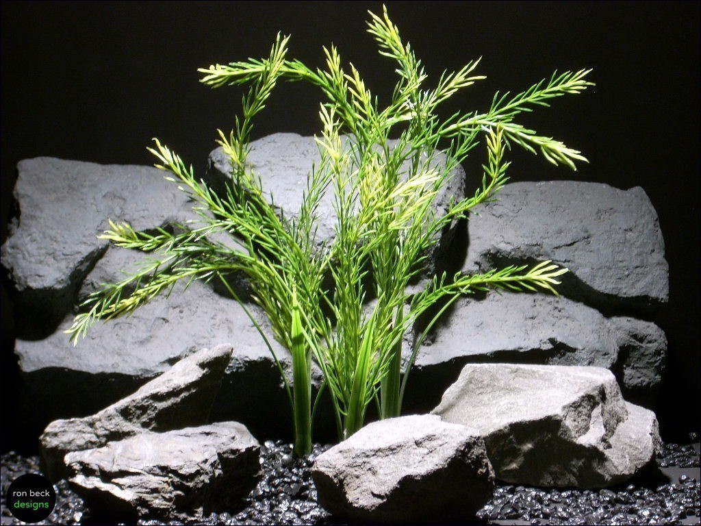 plastic aquarium plants green wheat grass pap045 plstc. plot ron beck designs