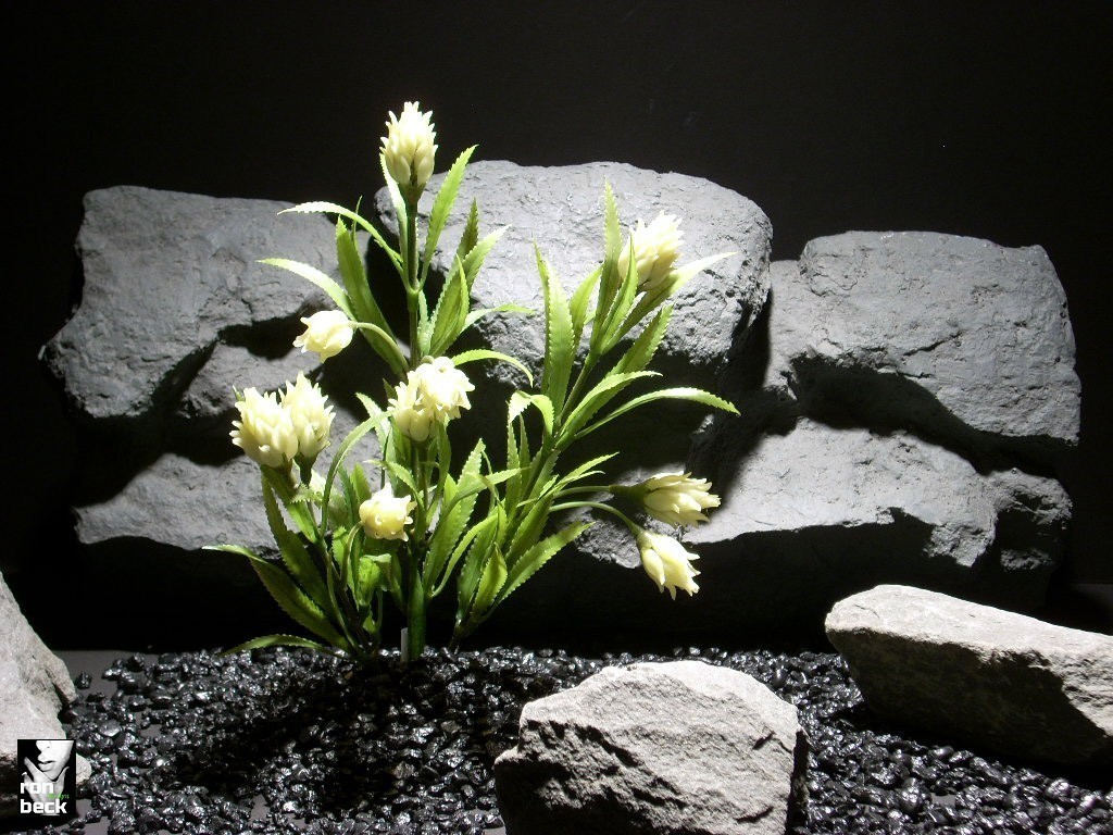 plastic aquarium plants protea white pap parp056 | ron beck designs