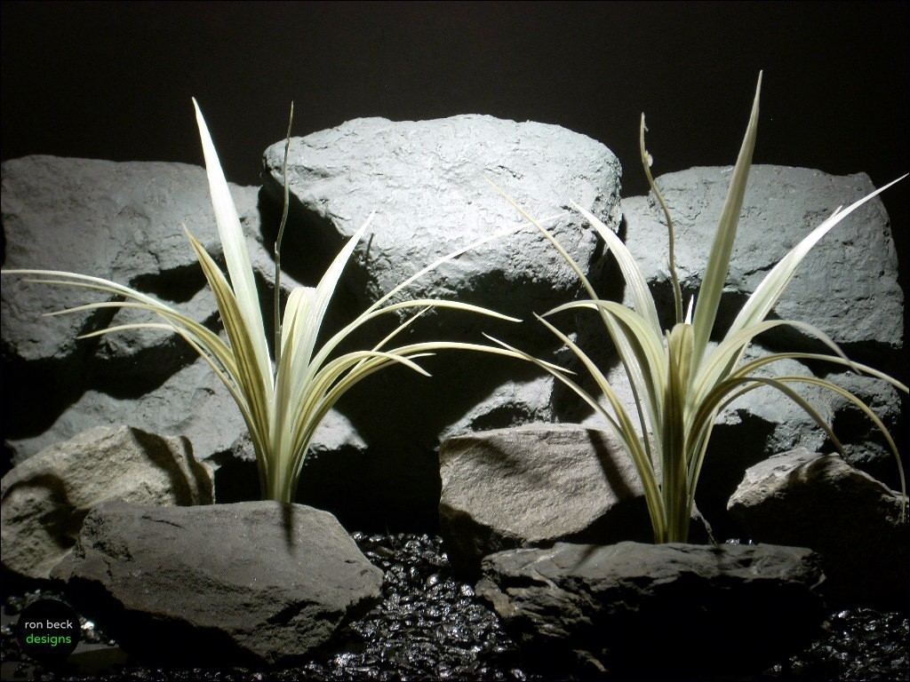 plastic aquarium plant vanilla grass cream parp085 ron beck designs | ronbeckdesigns.com