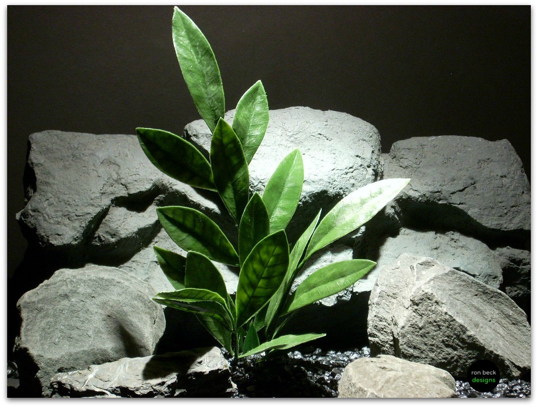 plastic aquarium plants bay leaf PARP090 ron beck designs
