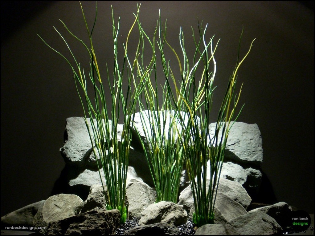 custom piece: plastic aquarium plants high reeds set of 3 by ron beck designs | ronbeckdesigns.com
