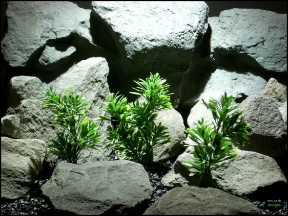 plastic aquarium plants mini leaf bush's pap133 from ron beck designs
