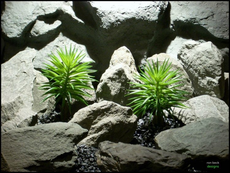 plastic artificial reptile plants pine needle bushs pap139 from ron beck desingns