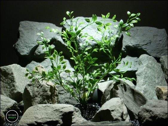plastic aquarium plant: tea leaf pap165 from ron beck dedsigns