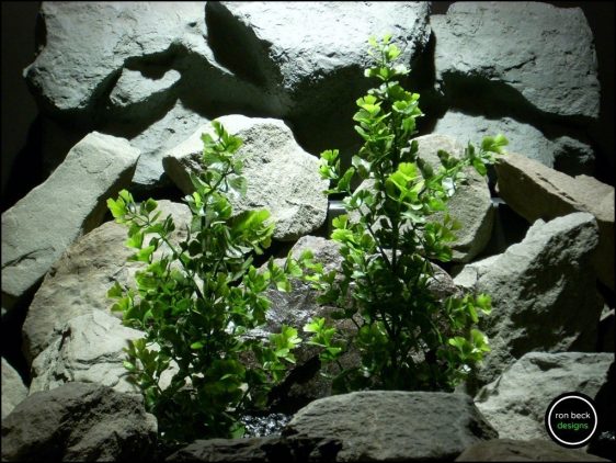 plastic aquarium plant ginkgo biloba bush from ron beck designs. pap187