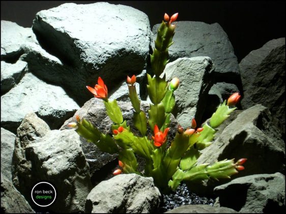 artificial christmas cactus reptile terrarium plant from ron beck designs. 2 prp201