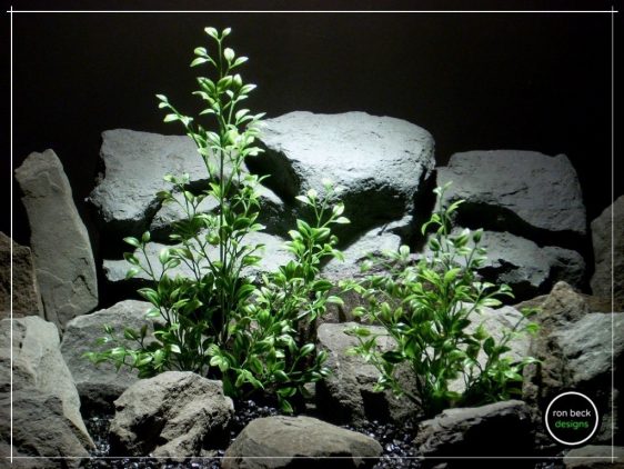 plastic aquarium plants- tea leaf bushes from ron beck designs pap211 (1)