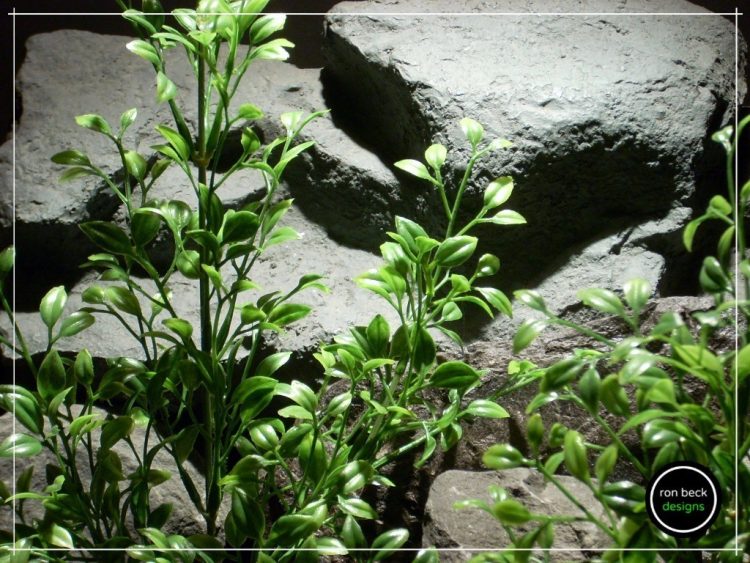 plastic aquarium plants- tea leaf bushes from ron beck designs pap211 3