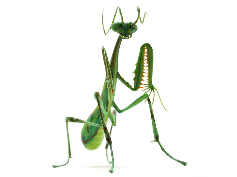 green praying mantis | glass artist Wesley Fleming 2014_1