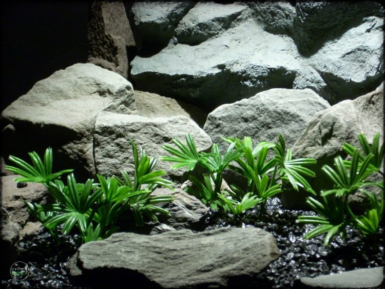 Lady Palm Mini Artificial Aquarium Plants pap266 2