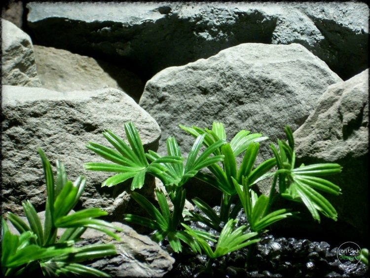 Lady Palm Mini Artificial Aquarium Plants pap266 3