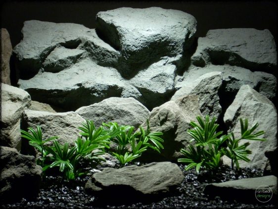 Lady Palm Mini Artificial Aquarium Plants pap266