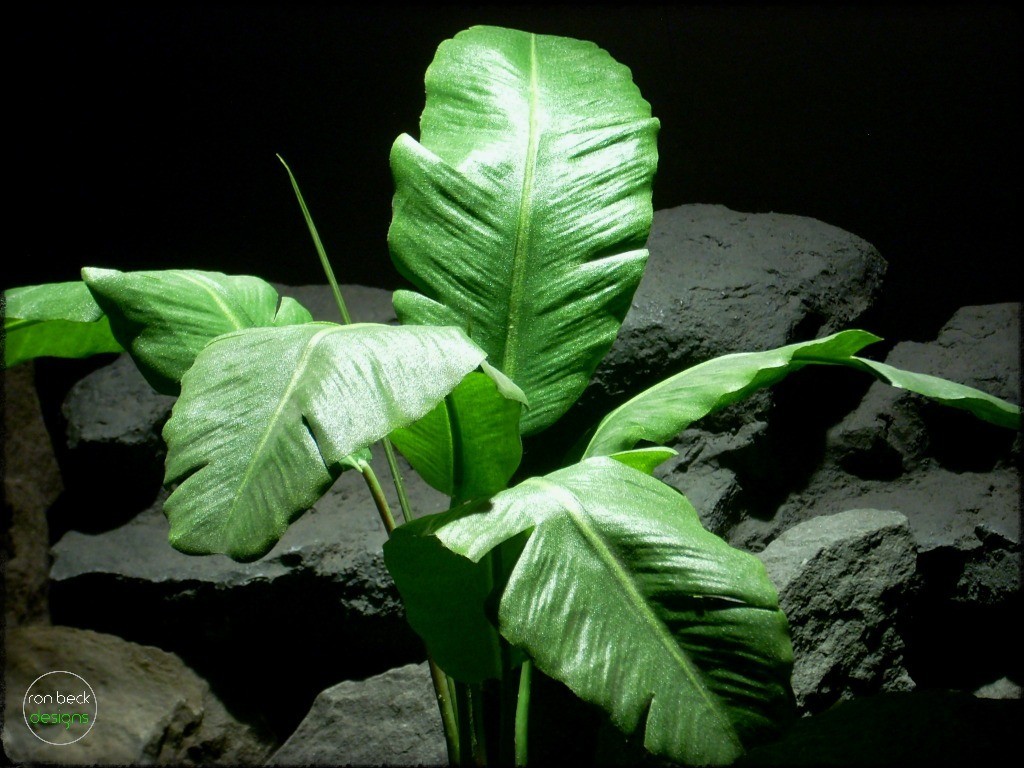 Silk Reptile Plants: Artificial Banana Plant Leaves. Custom Order 2
