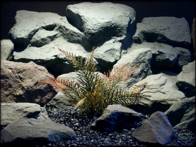 Spiked Fern - Artificial Aquarium Plant - parp289