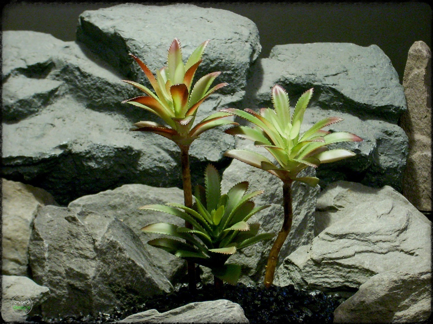 Artificial Succulents Plot - Artificial Reptile Decor Plants prp293
