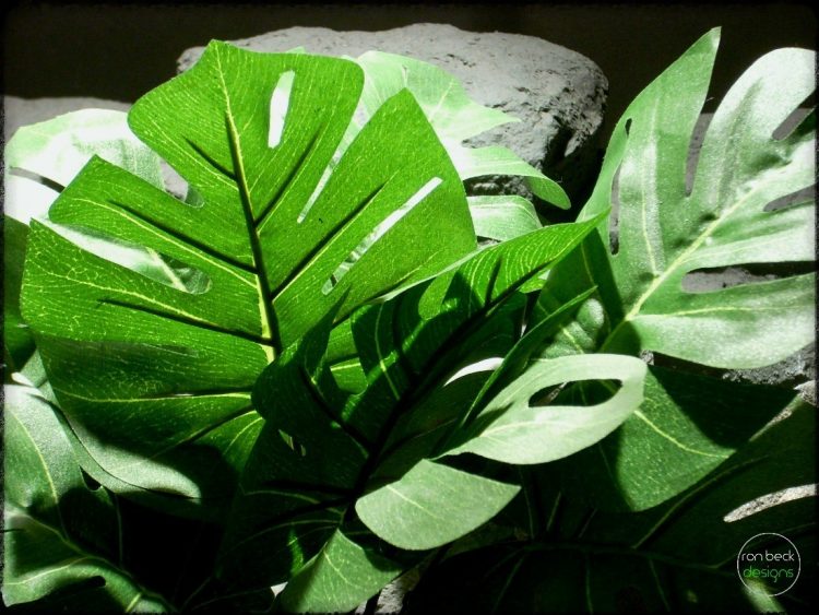 split-leaf philodendron - Artificial Silk Reptile Plant - srp305 2