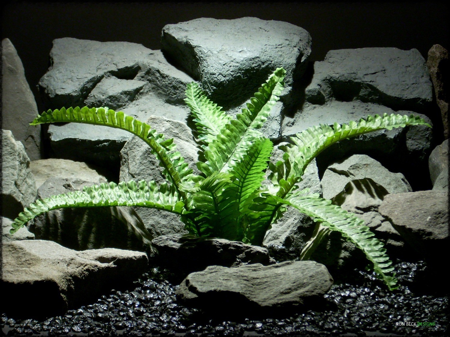 Artificial Silk Boston Fern -Artificial Silk Reptile Plant - srp312