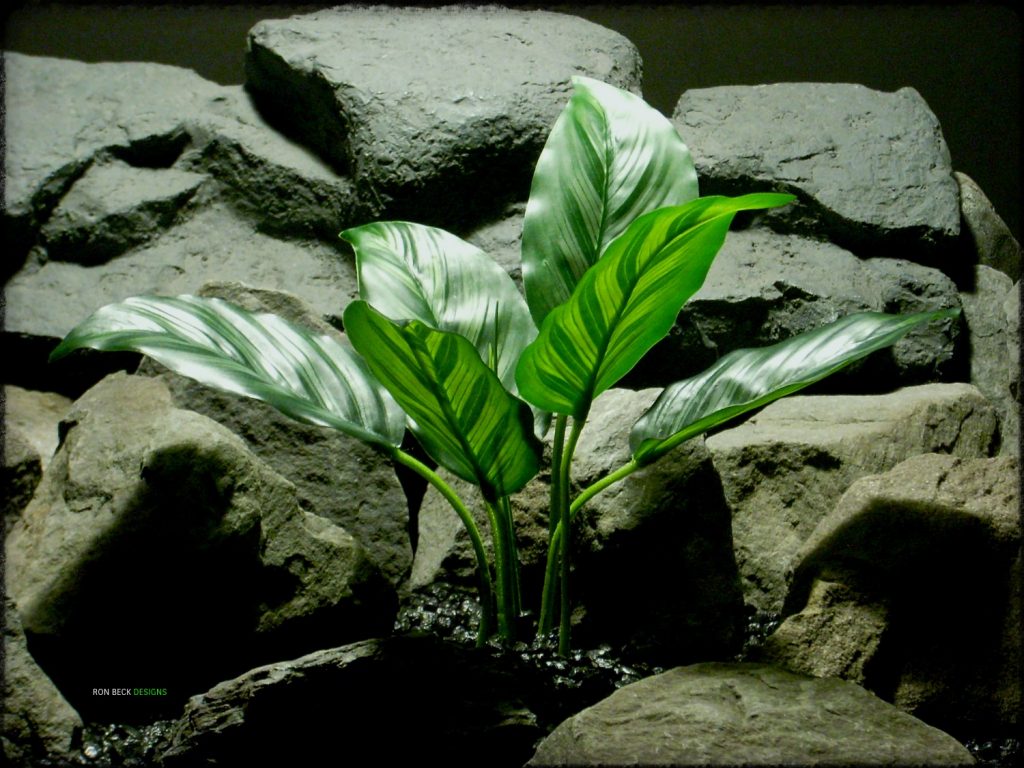 Artificial Chinese Evergreen Leaves - Artificial Silk Reptile Plant srp329