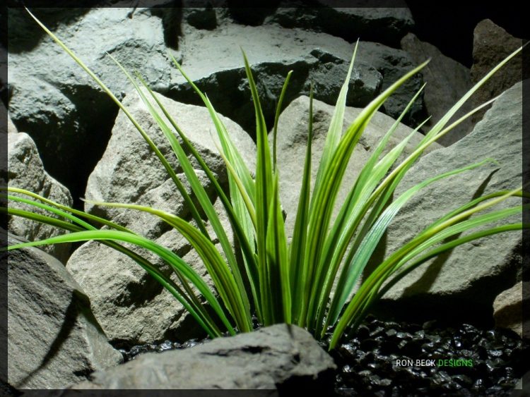 Artificial Green Leaf Blades - Artificial Aquarium Plant parp341 2