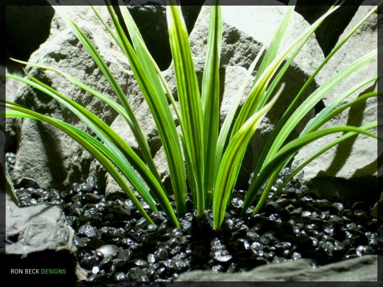 Artificial Green Leaf Blades - Artificial Aquarium Plant parp341 3