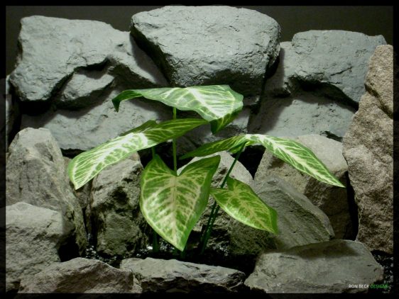 Artificial Silk Syngonium Plant - Silk Reptile Tank Plant - srp345