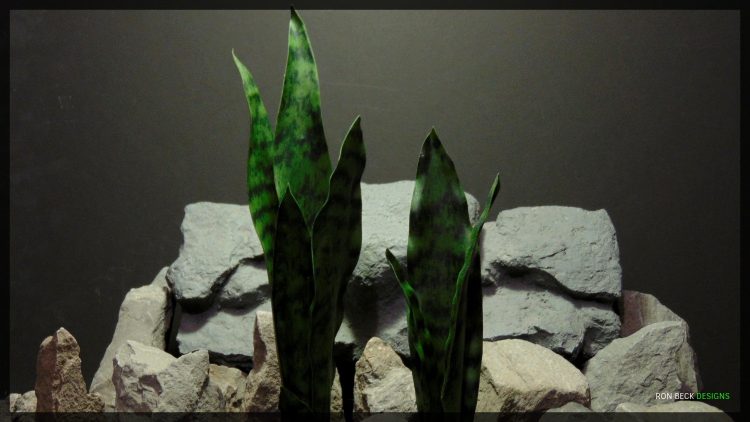 Artificial Sansevieria Snake Plant - Artificial Reptile Habitat Plants - prp355 2