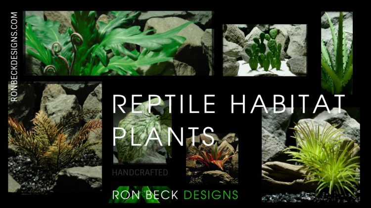 Handcrafted Reptile Habitat Plants and Succulents - Reptile Tank Decor