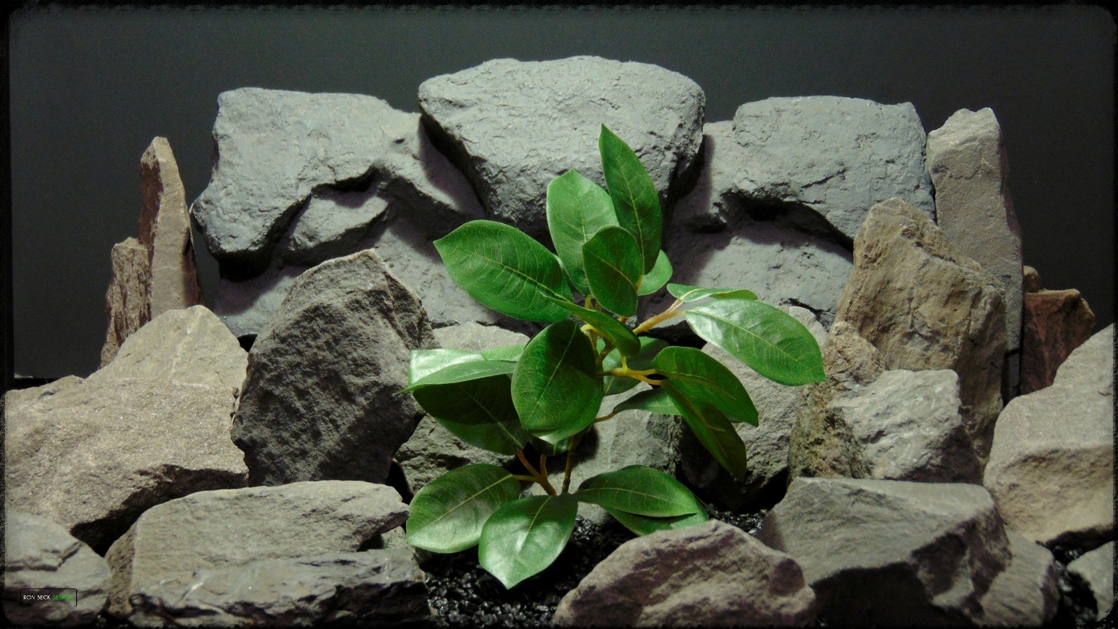 Artificial Lemon Leaves Plant - Silk Reptile Habitat Plant - srp373