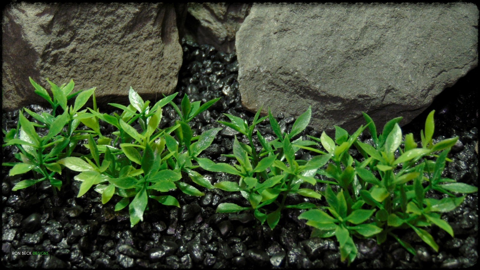 Artificial Dwarf Mini Leaves Plot Plastic Aquarium Plant - parp388 2