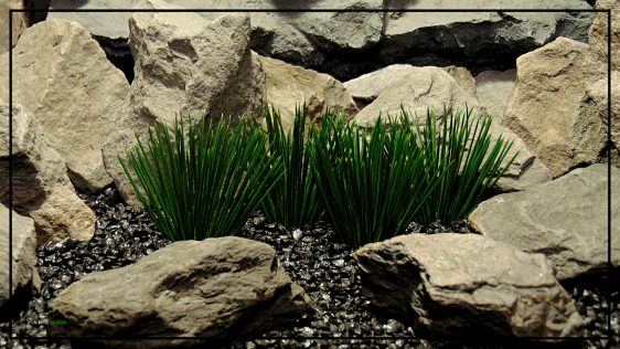 Artificial Japanese Grass Plot - Artificial Reptile Tank Plants - PRP435