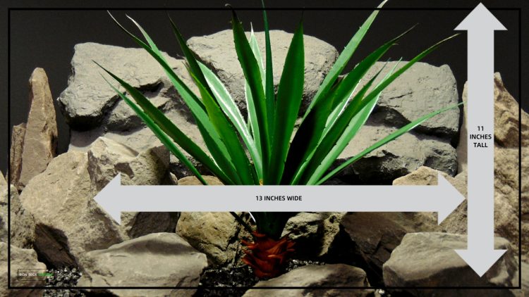Artificial Spiked Agave - Reptile Terrarium Plant - Home Decor - PRS431- height and width