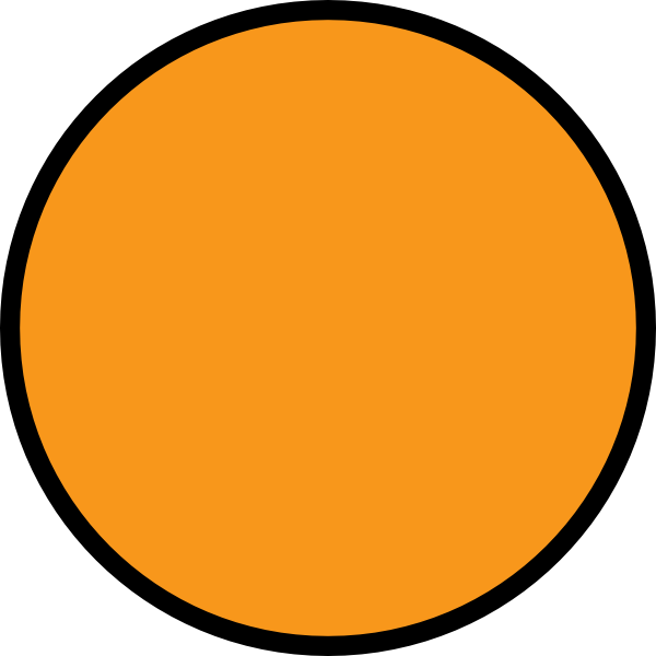 orange circle filled with frame
