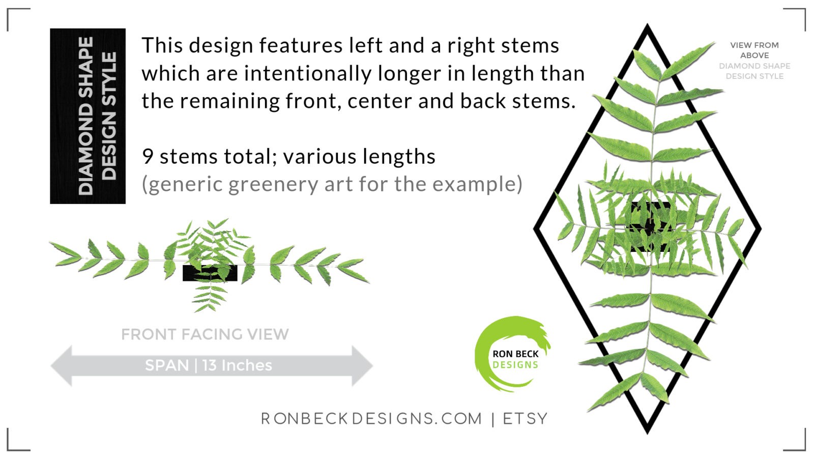 Ron Beck Designs - Artificial Plants - Diamond Style Plant Design 1920x1080