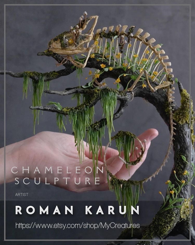 Roman Karun - Chameleon Sculpture - Sharable