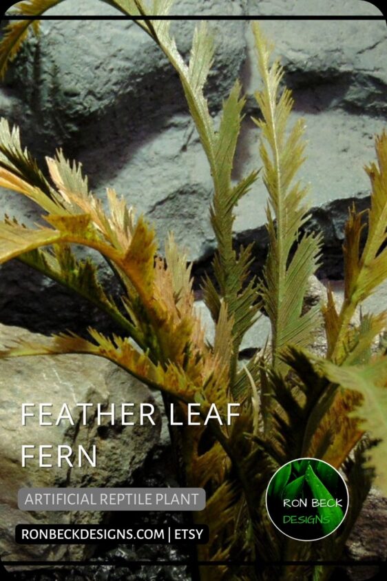 Artificial Feather Leaf Fern (Fall Tones) PRP288S - NEW DESIGN PINTEREST POST