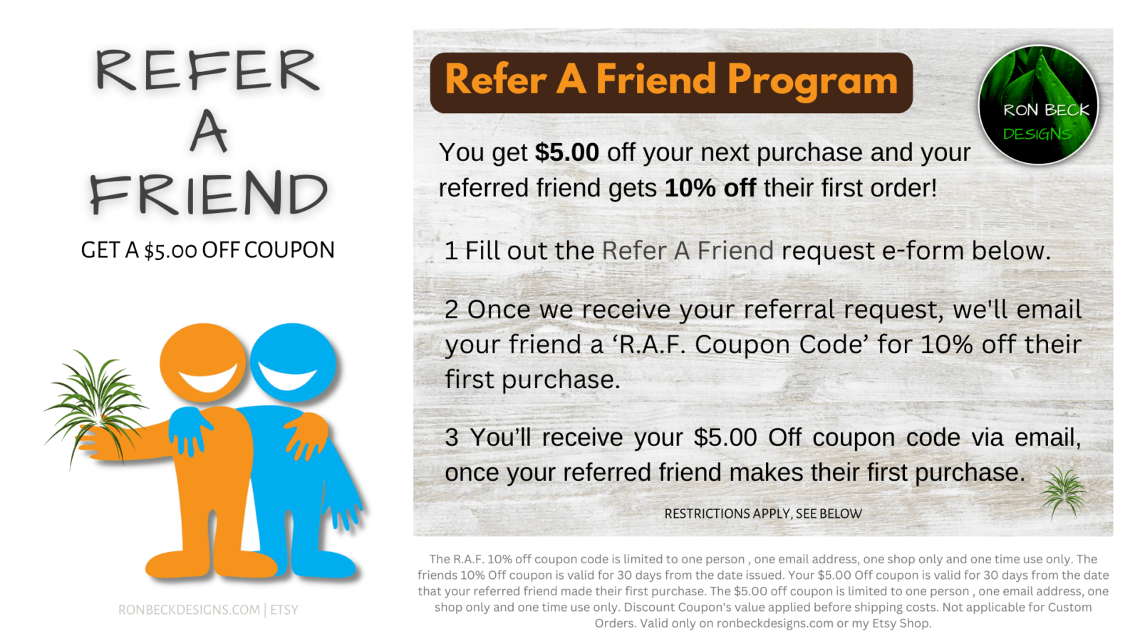 Refer A Friend - Ron Beck Designs Full 1920 1080