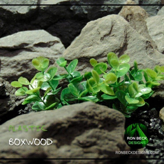Artificial Boxwood Bushes – Set Of 2 Aquarium Decor Plants PARP460