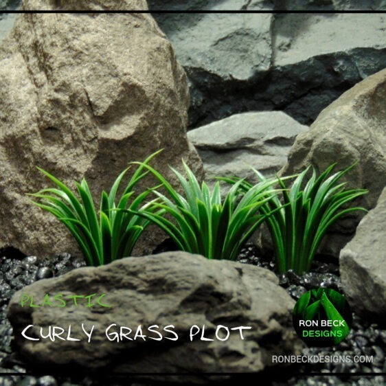 Artificial Curly Grass Plot 3X - Aquarium Reptile Plant PARP47