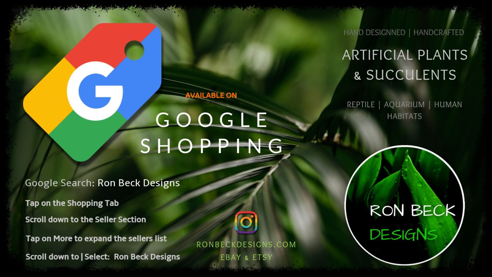 Google Shopping - Ron Beck Designs - Artificial Plants 1920 1080