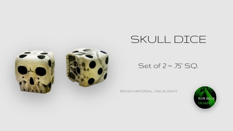 Skull Dice Set of 2 .75 inches square 1920 1080