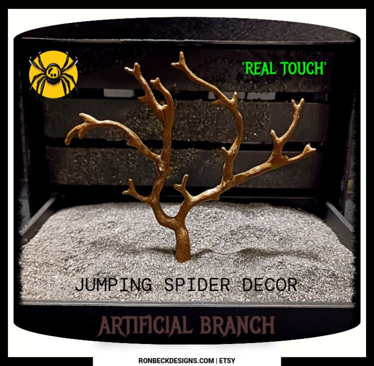 Artificial Branch 'Real Touch Jumping Spider Decor JS577 T