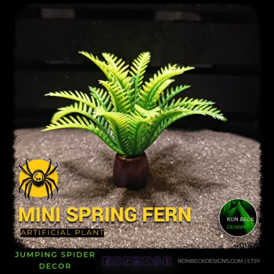 Artificial Miniature Spring Fern - Jumping Spider Decor T