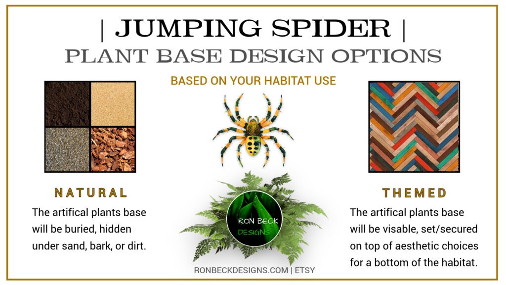 Jumping Spider Artificial Plant Base construction design - Ron Beck Designs