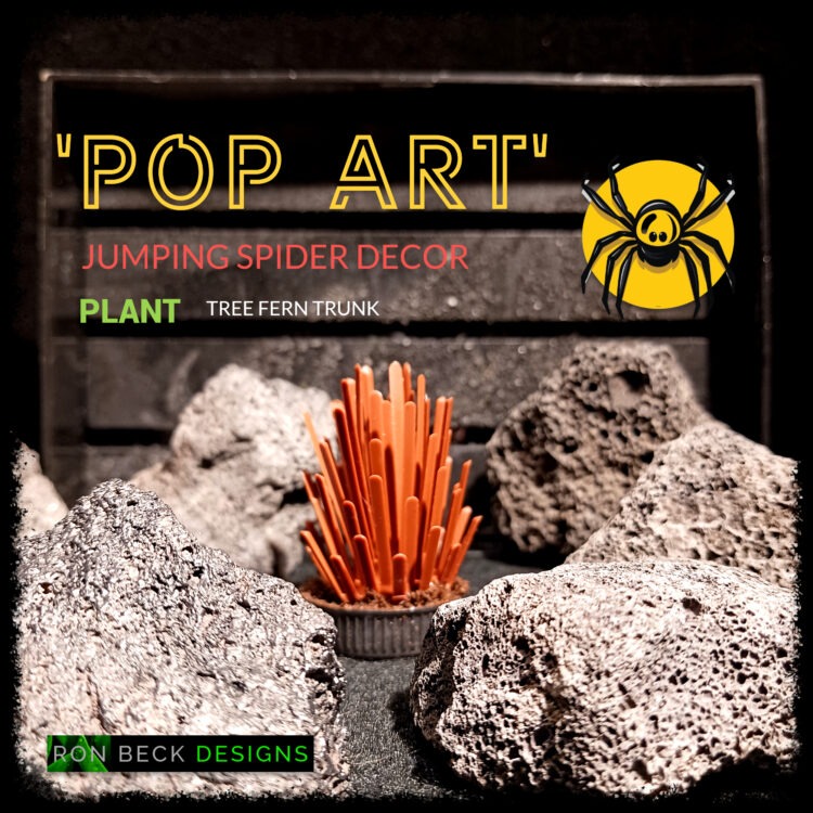 Pop Art Plant Tree Fern Trunk Brown Ron Beck Designs JS574 T