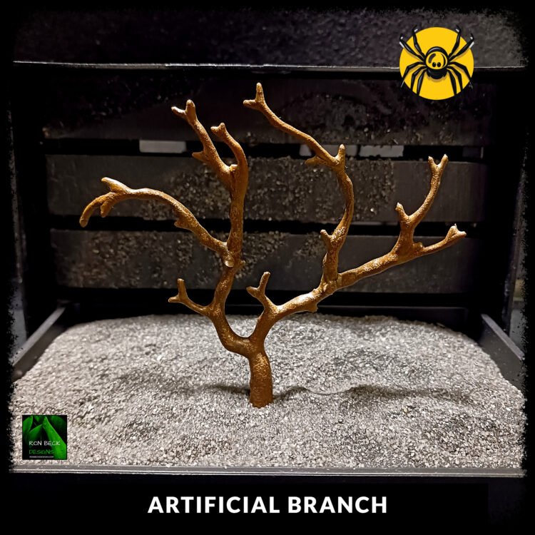 Artificial Branch 4" – Jumping Spider Beetle Insect Reptile Enclosure Decor Plant Accessories