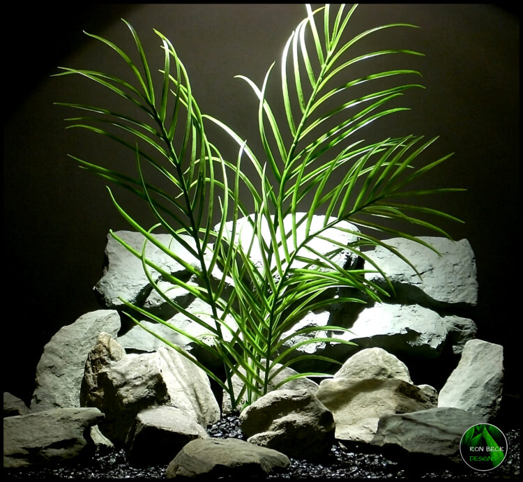 Artificial Pinnate Palm | Reptile Snake Terrarium Enclosure Decor M prp417 2 nd