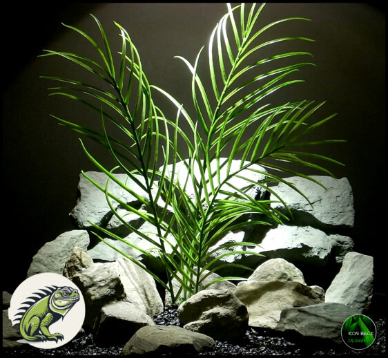 Artificial Pinnate Palm | Reptile Snake Terrarium Enclosure Decor M prp417