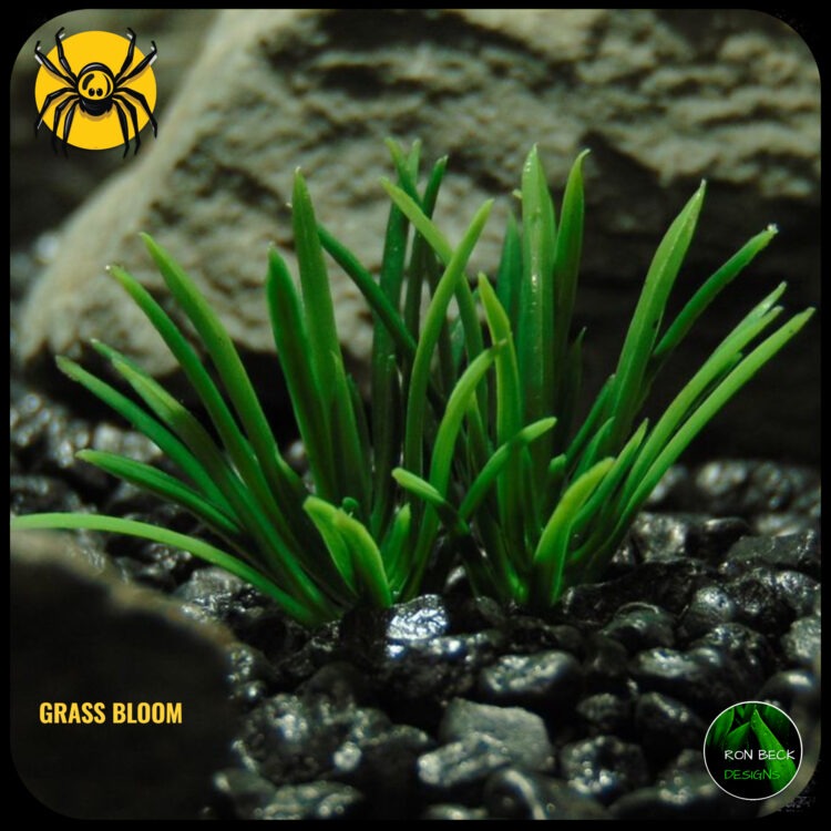 Artificial Miniature Grass Bloom | Jumping Spider Insect enclosure decor plant | PJS487 cu