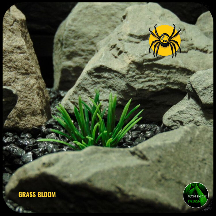 Artificial Miniature Grass Bloom | Jumping Spider decor plant | PJS487 f